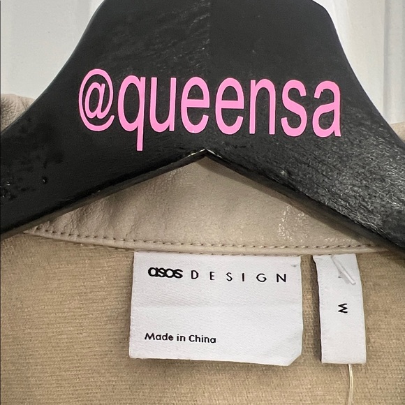 ASOS Design Faux Leather Short Sleeve Boxy Shirt - Beige / Stone - Picture 6 of 10